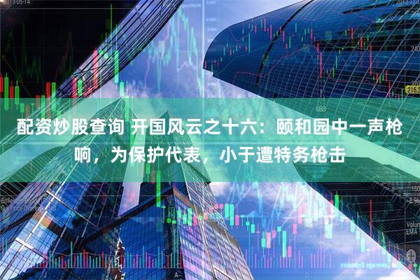 配资炒股查询 开国风云之十六：颐和园中一声枪响，为保护代表，小于遭特务枪击